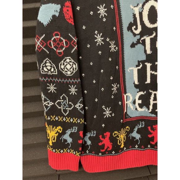 Game Of Thrones Sweater Men's Size XL Joy To The Realm Ugly Christmas Knit - Picture 3 of 11
